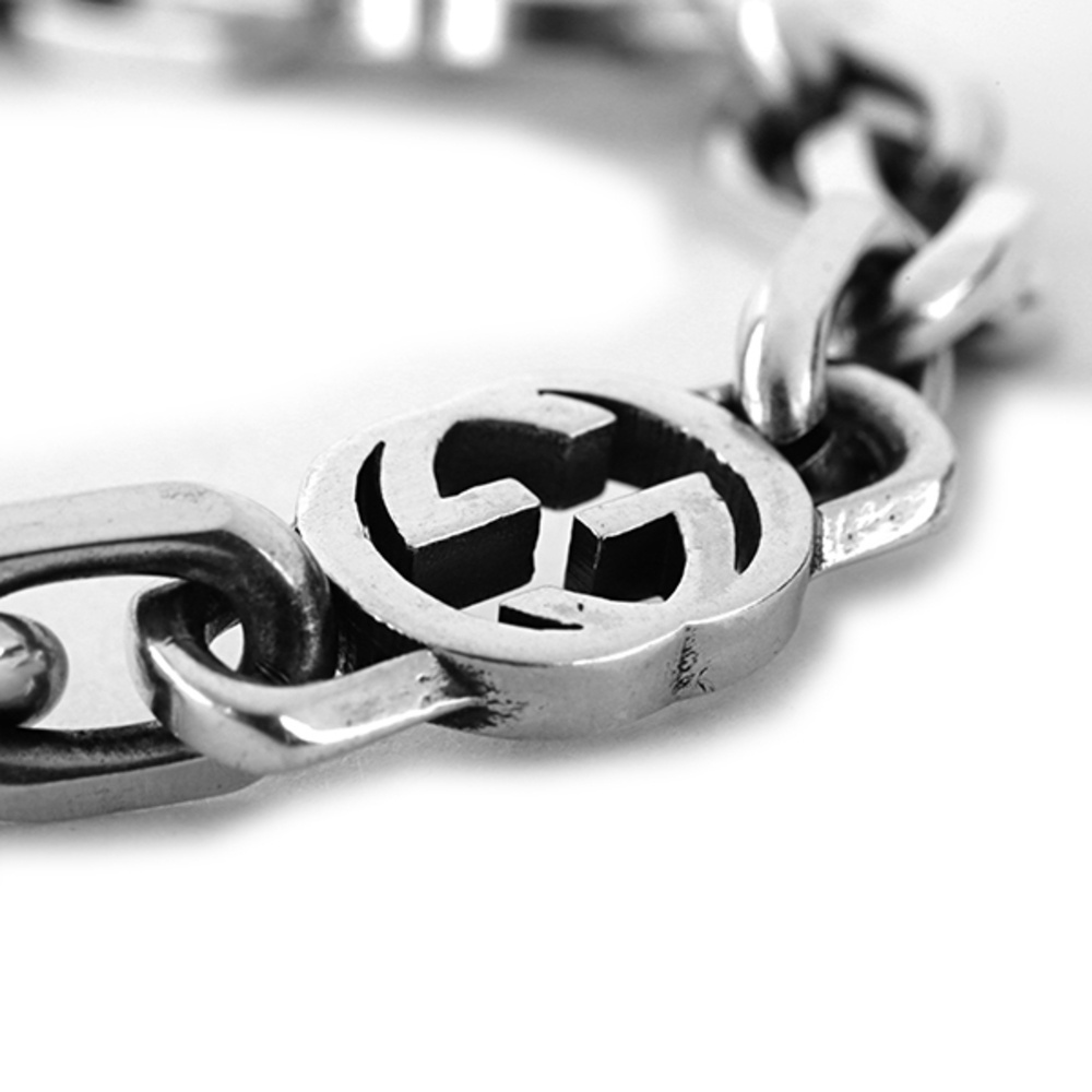 Gucci G Silver Interlocking Bracelet - image 4